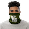 PRAY HUSTLE REPEAT Green Camo Neck Gaiter