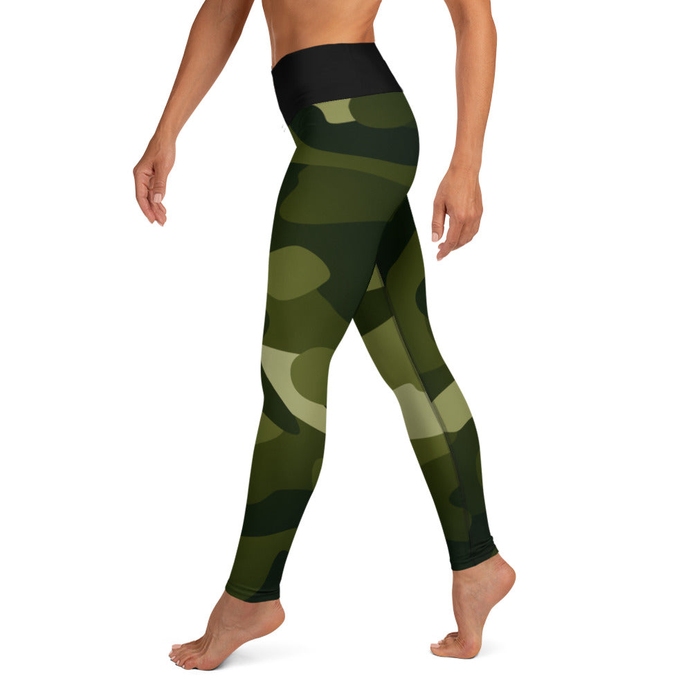 PRAY HUSTLE REPEAT Camo Leggings
