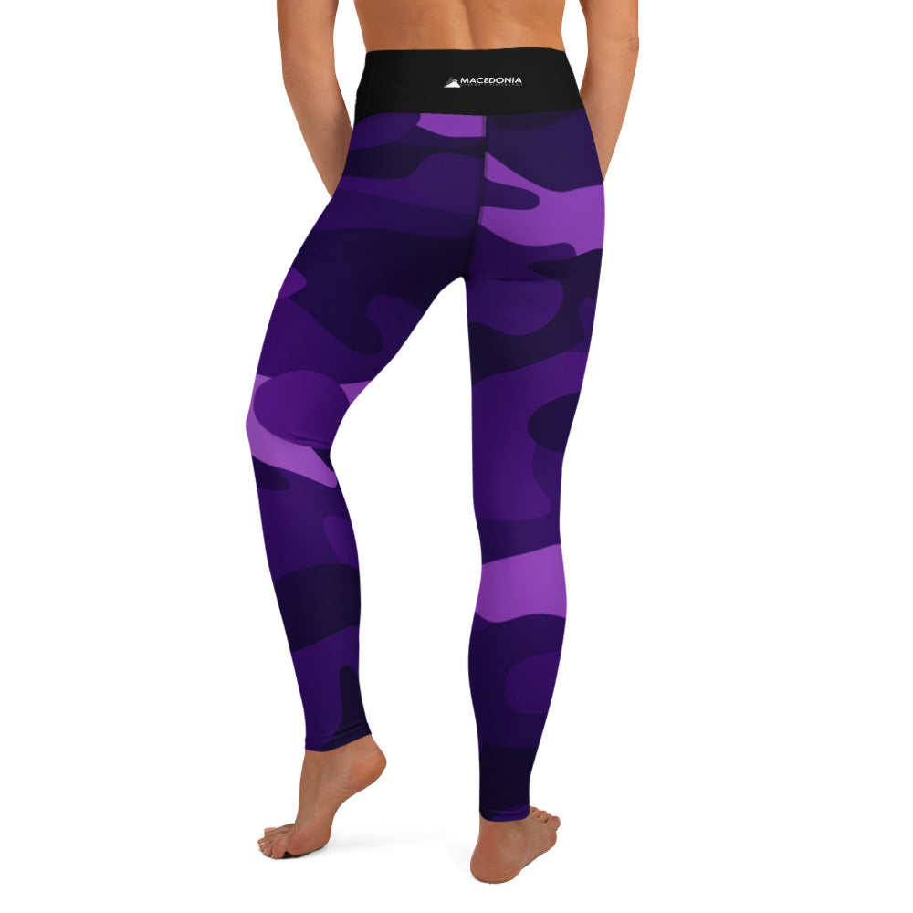 PRAY HUSTLE REPEAT PURPLE CAMO Leggings